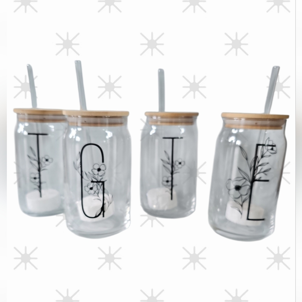 MONOGRAM GLASS TUMBLERS